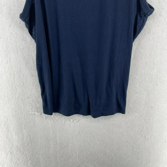 Danskin Tank Top Womens Sz L Blue Scoop Neck Wide Strap Stretch Ribbed - Picture 8 of 11